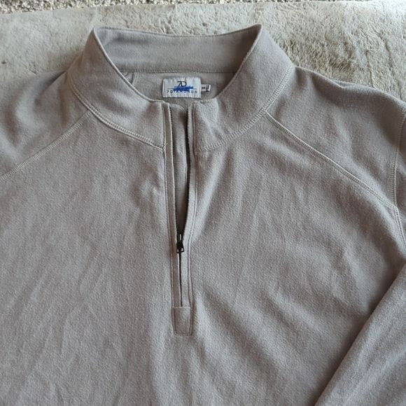 7 Diamonds Mens Restoration Quarter Zip Sweatshirt Top Beige Grey Cream Size XXL