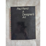 PAUL RAND A DESIGNER`S ART Yale Press 1985 First Edition Soft Wraps Vtg SC