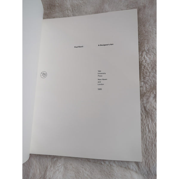 PAUL RAND A DESIGNER`S ART Yale Press 1985 First Edition Soft Wraps Vtg SC