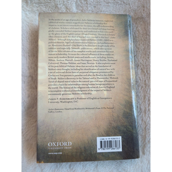 Renaissance England's Chief Rabbi John Selden Judaism Oxford HC DJ Rosenblatt