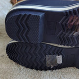 Torrid Navy Blue Faux Fur Full Zip Water Resistant Cold Weather Boot Size 7.5 WW