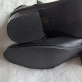 JEFFREY CAMPBELL Size 7.5 Black Leather ORILEY-LO Shoes Ankle Booties Boots Heel