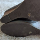 LUCKY BRAND Womens Gray Side Zip Yimme Almond Toe Wedge Zip-Up Booties Size 6.5