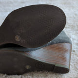 LUCKY BRAND Womens Gray Side Zip Yimme Almond Toe Wedge Zip-Up Booties Size 6.5