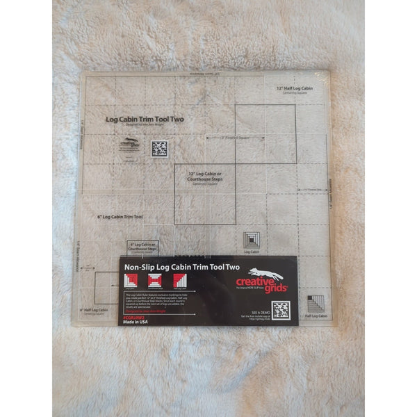 Creative Grids Log Cabin Trim Tool Two Sewing and Quilting Ruler CGRJAW2