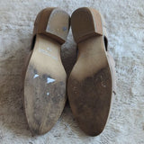 Very Volatile Nelisa Crossover Cutout Heeled Bootie Beige Rear Zippers Size 7.5