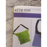 2004 Fleece Handbags Six Styles Sewing Pattern Simplicity 4778 OOP UC Wrights