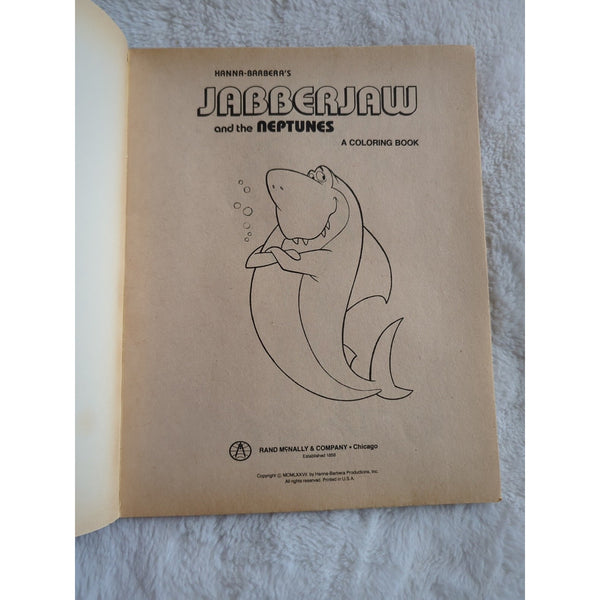 HANNA-BARBERA'S JABBERJAW and the Neptune’s Coloring Book Rand McNally Half Used