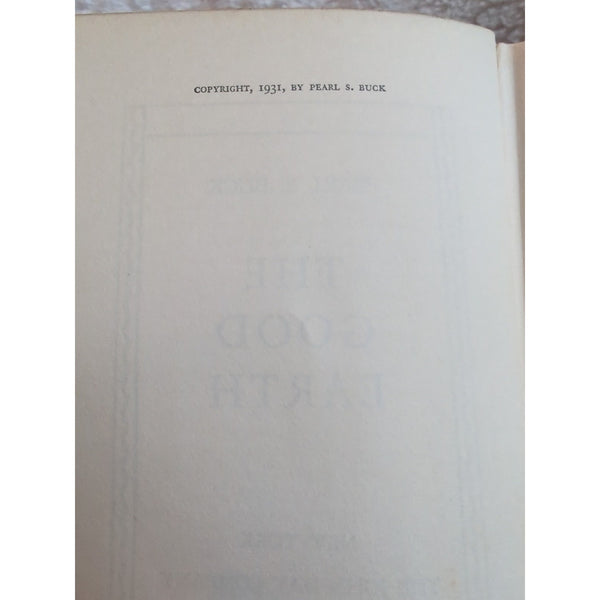 Pearl S BUCK The Good Earth 1st Edition 1st Printing HC Vtg 1931 John Day Comp