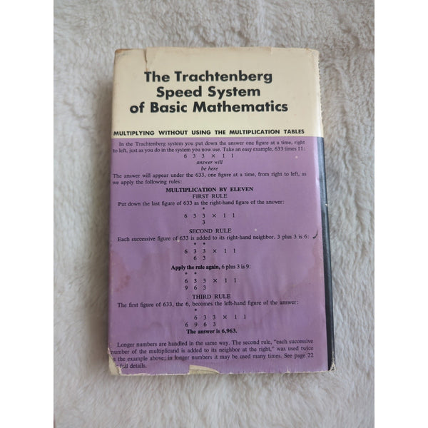 The Trachtenberg Speed System of Basic Mathematics Cutler Mcshane HC DJ 1960 Vtg