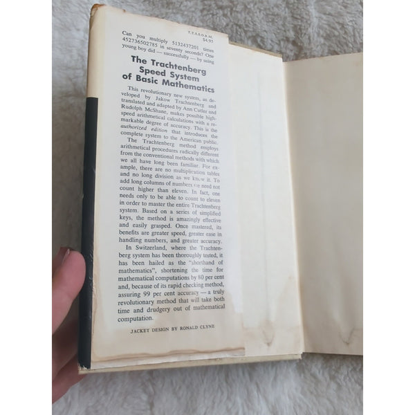 The Trachtenberg Speed System of Basic Mathematics Cutler Mcshane HC DJ 1960 Vtg