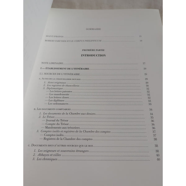 Itineraire De Philippe Iv Le Bel 1285-1314 Elisabeth Lalou Memoires Tome XXXVII