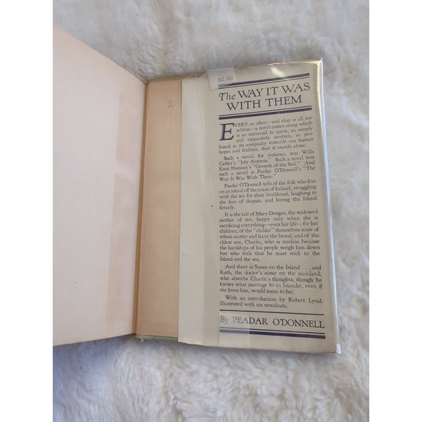 Peadar O'Donnell Adrigoole HC DJ Vtg 1929 1st American Edition 1st Printing