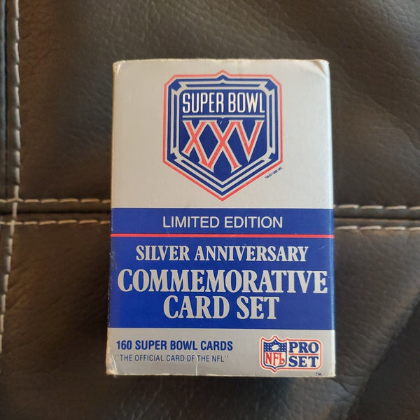 super bowl xxv limited edition silver anniversary commemorative card set Other | Please Message us with any questions 1990 Pro Set Super Bowl