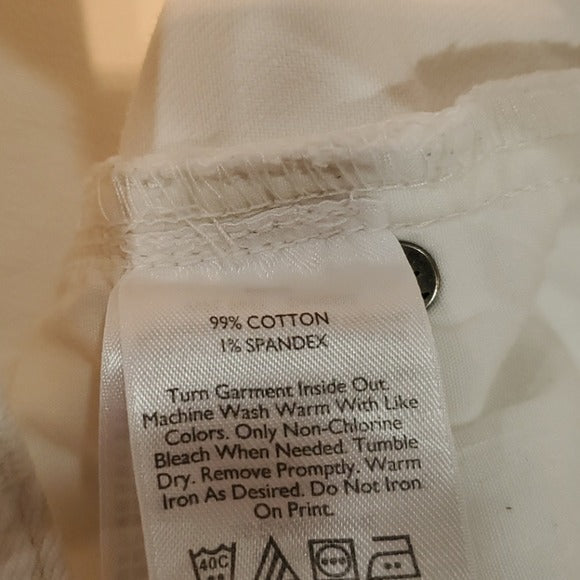 Eddie Bauer White Mid Rise Natural Bootcut Jeans Size 6