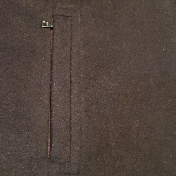 Andrew Marc Black Wool Cashmere Blend Pea Coat Size M