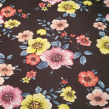 NWT Blu Heaven Black Floral Short Puff Sleeve Tee Shirt Size S