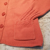 Talbots Heavier Weight Light Orange Cardigan Size M