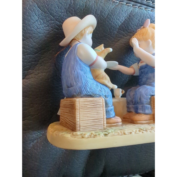 2004 Denim Days Porcelain HOMCO Figurine "Debbie's Afternoon Tea"  #14040