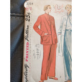 1950s Vintage Simplicity Sewing Pattern 3354 Uncut Asian Dragon Pajamas Size 14