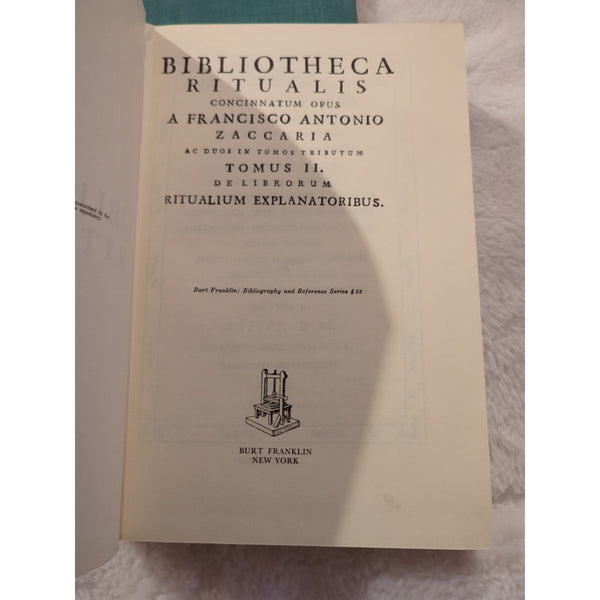 Bibliotheca Ritualis Cincinnati Plus Antonio HC Vtg 3 Volume Set Burt Franklin