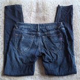 Vigoss Lower Rise Distressed The Boyfriend Rolled Skinny Blue Jeans Size 1