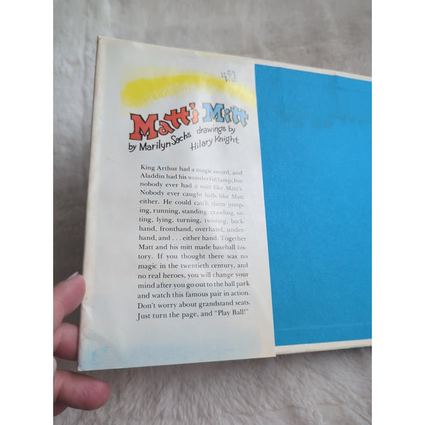 Matt's Mitt Marilyn Sachs HILARY KNIGHT First Ed Vtg HC DJ 1975 Water Damage See