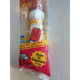 2002 New Sealed PEZ Dispenser Snowman Brown Hat Holly Red Yellow Scarf Retired