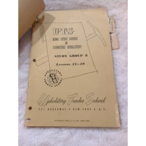 Vt UTS HOME STUDY COURSE IN FURNITURE UPHOLSTERY Bundled Set 1950s 116 Lessons