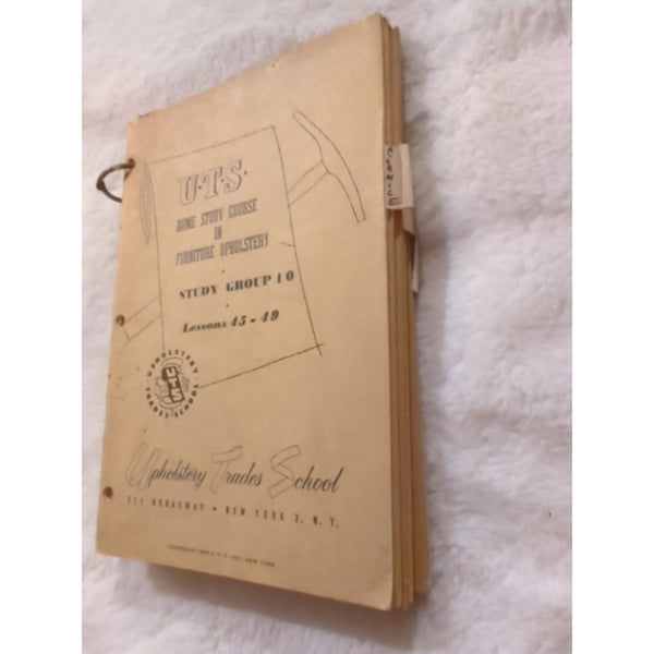 Vt UTS HOME STUDY COURSE IN FURNITURE UPHOLSTERY Bundled Set 1950s 116 Lessons