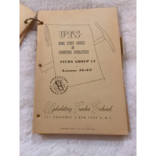 Vt UTS HOME STUDY COURSE IN FURNITURE UPHOLSTERY Bundled Set 1950s 116 Lessons