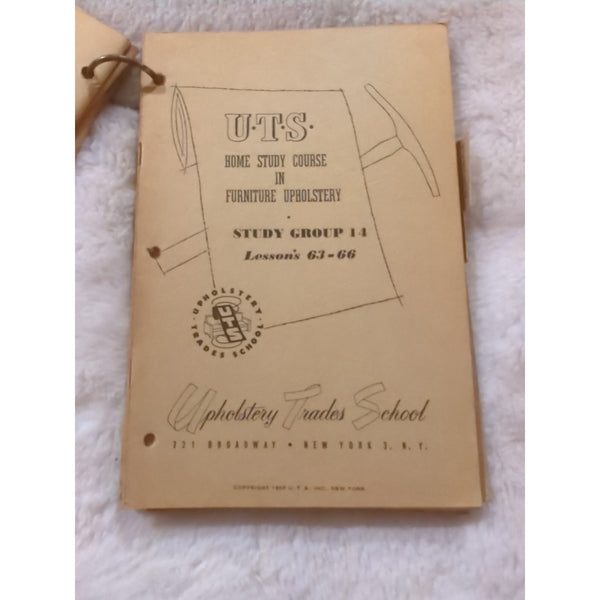 Vt UTS HOME STUDY COURSE IN FURNITURE UPHOLSTERY Bundled Set 1950s 116 Lessons