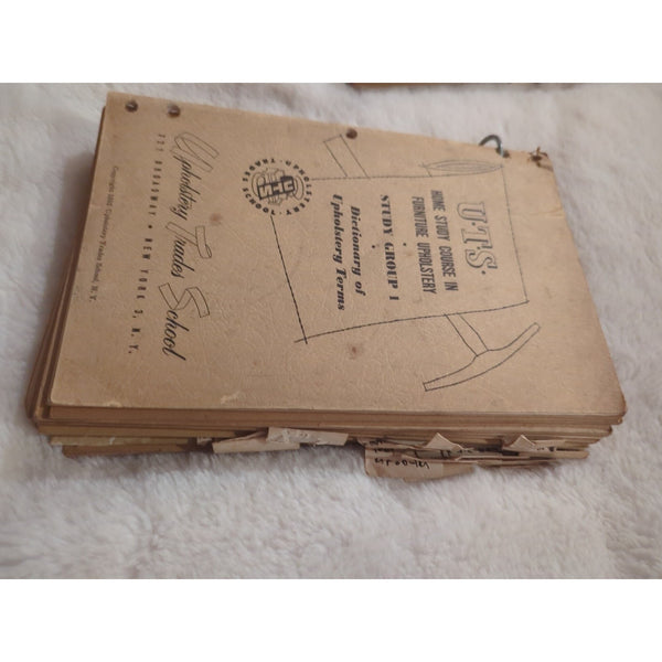 Vt UTS HOME STUDY COURSE IN FURNITURE UPHOLSTERY Bundled Set 1950s 116 Lessons