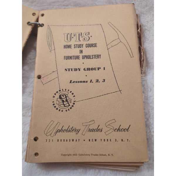 Vt UTS HOME STUDY COURSE IN FURNITURE UPHOLSTERY Bundled Set 1950s 116 Lessons