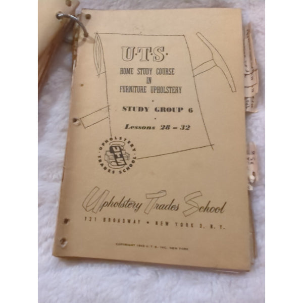 Vt UTS HOME STUDY COURSE IN FURNITURE UPHOLSTERY Bundled Set 1950s 116 Lessons