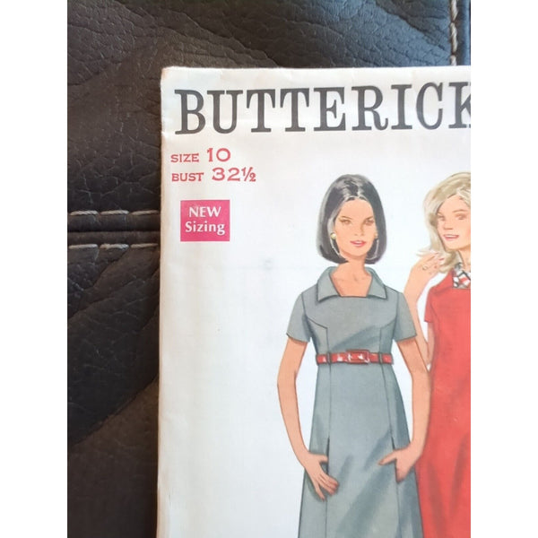 4824 BUTTERICK 1960's Misses Fitted Straight Dress Sewing Pattern Size 10 UC FF