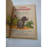 A Rand McNally Junior Elf Book Little Elephant Kids Hardcover 1959 First Edition