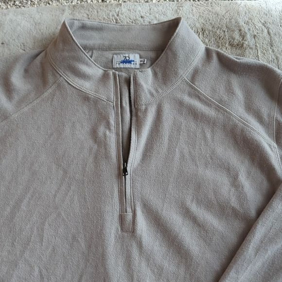 7 Diamonds Mens Restoration Quarter Zip Sweatshirt Top Beige Grey Cream Size XXL