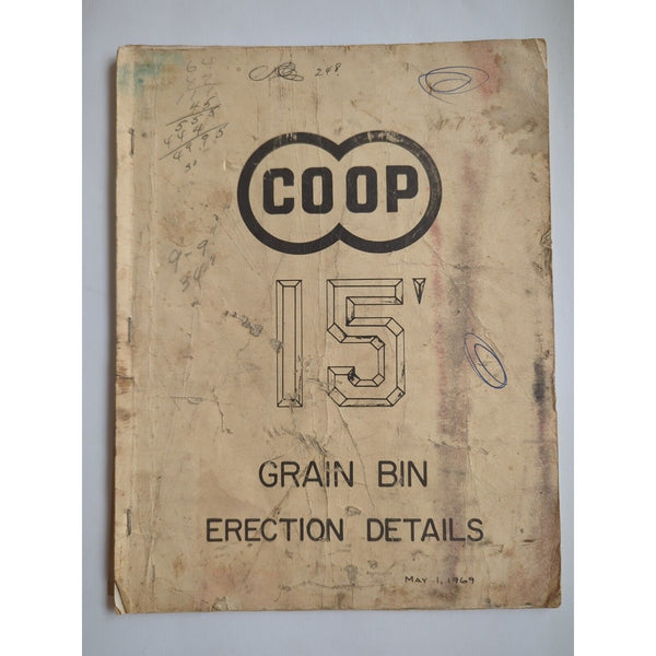 Coop 15 Grain Bin Erection Details 1969 Construction Manual Farmland Industries