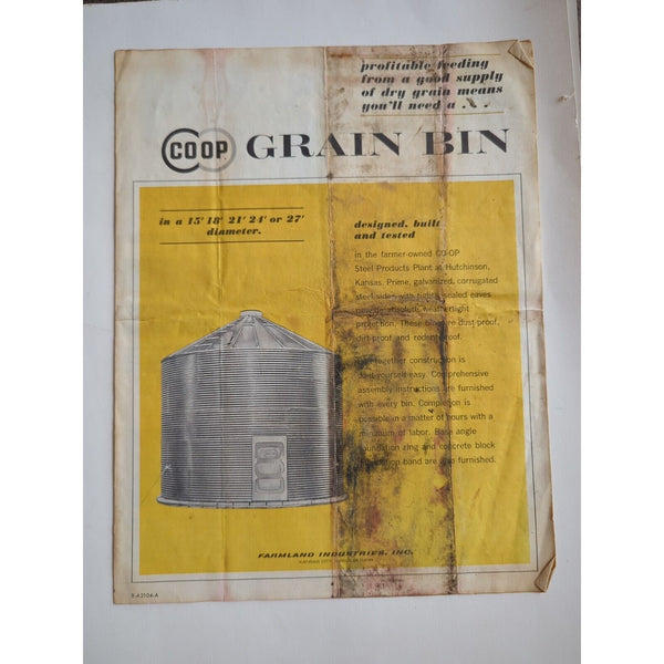 Coop 15 Grain Bin Erection Details 1969 Construction Manual Farmland Industries
