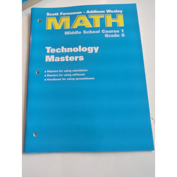Scott Foresman MIDDLE SCHOOL MATH Course 1 Lot Teachers 9 Supporting Books CD