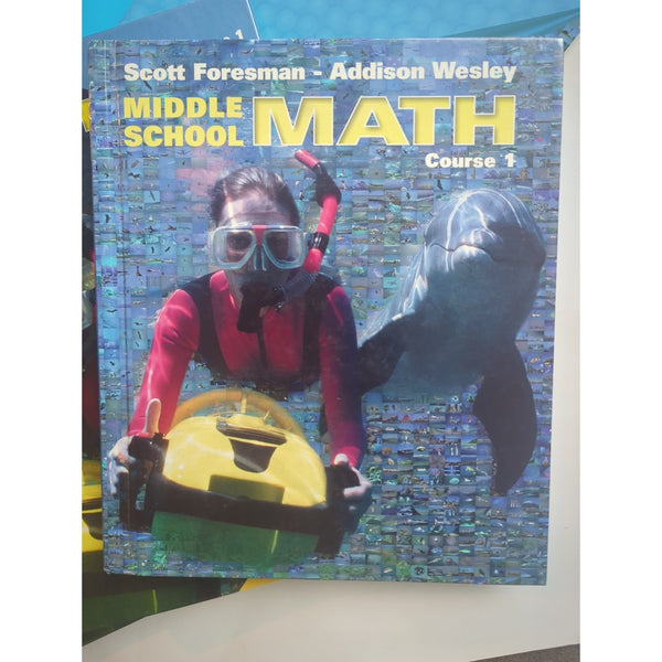 Scott Foresman MIDDLE SCHOOL MATH Course 1 Lot Teachers 9 Supporting Books CD