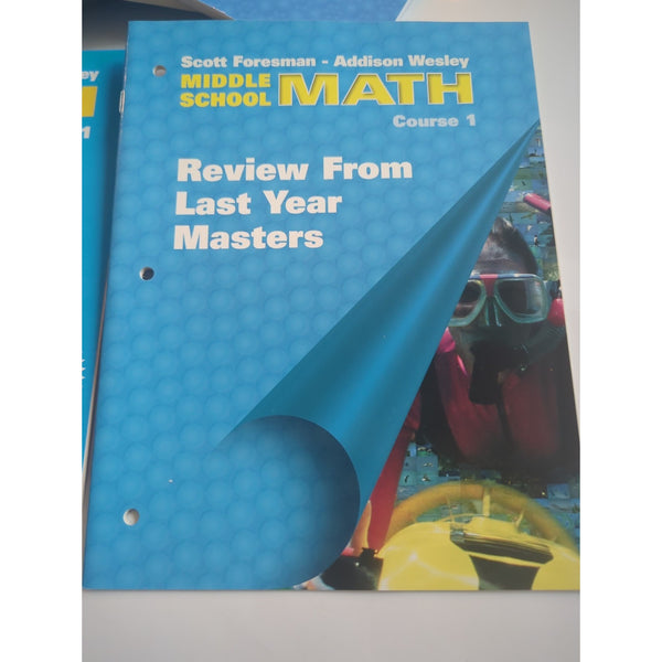 Scott Foresman MIDDLE SCHOOL MATH Course 1 Lot Teachers 9 Supporting Books CD
