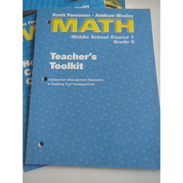 Scott Foresman MIDDLE SCHOOL MATH Course 1 Lot Teachers 9 Supporting Books CD