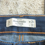 Abercrombie & Fitch Darker Wash Mid Rise Skinny Blue Jean Size 2