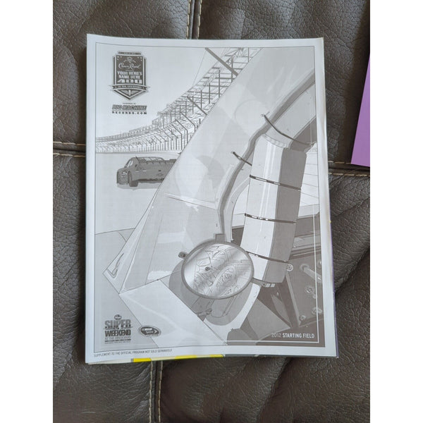 2012 Crown Royal 400 At the Brickyard Event Program Starting Line Sticker Ticket