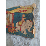 A Wagonload Of Fun To Color 1942 Samuel Lowe Company Oblong Coloring Book Rough