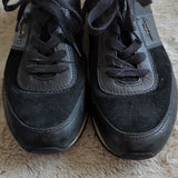 Coach Raylen Sneakers Women Size 9.5B Black Leather Suede Athletic Lace Up Shoes
