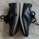 Coach Raylen Sneakers Women Size 9.5B Black Leather Suede Athletic Lace Up Shoes