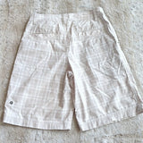 Lululemon Mens Light Grey Beige Plaid Longer Shorts Size 30